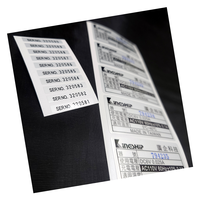 Placas de número de serie autoadhesivas Etiquetas de código de barras Etiquetas de activos
