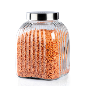 Venta al por mayor de cocina hermética Almacenamiento de vidrio tarro contenedor conjunto de 1 especias tarro de vidrio con tapa de calidad duradera - Product Image 3