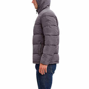 Veste matelassée élégante et respirante pour homme pour la saison hivernale, design personnalisable, capuche imperméable, col montant, taille plus, coton - Product Image 5