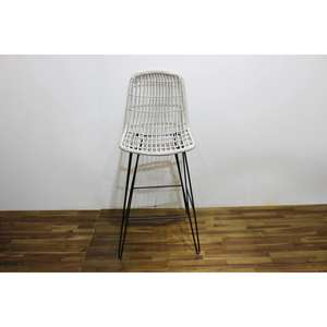 Comhome-Table basse en rotin élégante avec dessus en verre et rangement intégré pour une utilisation extérieure moderne - Product Image 4