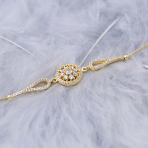 Round Shape Zircon Stone Trendy <b>Charm</b> Women Bracelet Turkish Handmade Wholesale 925 Sterling Silver Jewelry - Product Image 2