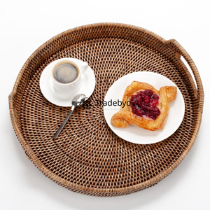 หวายธรรมชาติที่ทันสมัยทำด้วยมือคุณภาพสูงเคลื่อนย้ายได้มีสไตล์ถาดเก็บของตกแต่งบ้าน tradebyd - Product Image 2