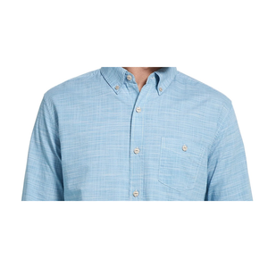 Camicia Vintage Blu in Popeline con Colletto per Uomo, Traspirante e Resistente alle Intemperie, Stile Western per Primavera, Casual, Taglia Piccola, ODM - Product Image 2