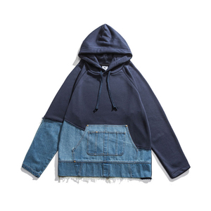 Sweat à capuche bicolore pour hommes, poids lourd Boxy personnalisé de qualité supérieure, sweat à capuche fendu, sweat à capuche streetwear personnalisé pour hommes - Product Image 4