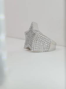 เครื่องประดับแฟชั่นฮิปฮอปสุดเท่แหวนเงินแบบ925สำหรับเครื่องประดับเพชรงานหมั้น - Product Image 3