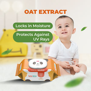 Lingettes humides pour bébé Protection antibactérienne Chlorhexidine Ménage 100 pièces Tissu non tissé Cap Non parfumé Ours orange KIKIN - Product Image 6