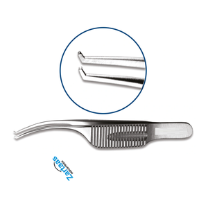 Fórceps Troutman Iris de acero inoxidable de alta calidad 1x2 dientes 7,5 cm Instrumentos quirúrgicos Fabricante y exportador - Product Image 4