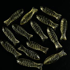 Cristal de Cuarzo Limón Natural Tallado a Mano en Forma de Pez, Gema Briolette de 30x10 MM - Product Image 3