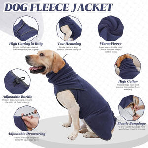 Pull en polaire extra chaud pour chien avec col roulé, manteau d'hiver doux, veste à enfiler pour chiens de petite et moyenne taille - Product Image 4