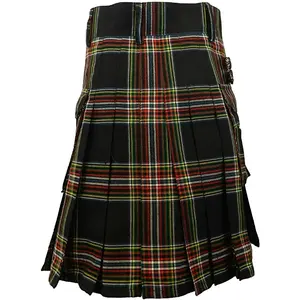 2022顶级热销产品所有颜色男女新款黑色现代苏格兰格子呢实用苏格兰短裙/苏格兰短裙