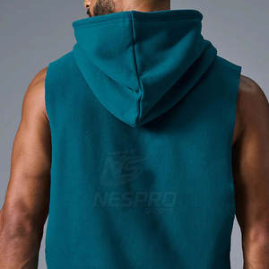 OEM Custom Logo Plain Oversized <b>Sleeveless</b> <b>Hoodies</b> Cotton Material Lightweight <b>Sleeveless</b> <b>Hoodies</b> - Product Image 4