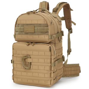 กระเป๋าเป้สะพายหลังแบบมีช่องระบายอากาศ บุนวมอย่างดี ช่องหลักขนาดใหญ่ รุ่น Medium Molle Assault Pack ความจุ 40 ลิตร - ลายพราง Coyote แบบกำหนดเอง - Product Image 1