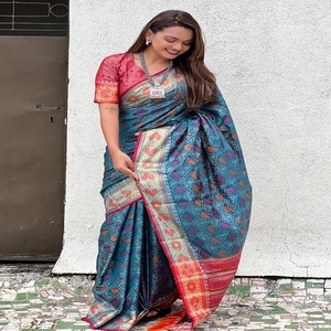 El diseñador de Bollywood, las últimas tendencias, usa la seda Patola más hermosa con Zari Weaving Saree, exportador y suministro indio - Product Image 1
