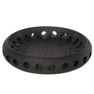 <b>Large</b> Decorative Wooden <b>Serving</b> <b>Bowl</b> with Carved Circle Pattern Ideal for <b>Serving</b> or Displaying wholesale price wood <b>bowls</b> - Product Image 6