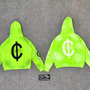 Sudaderas con Capucha Bordadas, Tejidas, Formales, de Verano, con Cierre Frontal, Diseño a Cuadros, Estilo Desgastado y Decolorado por el Sol, Personalizadas - Product Image 3