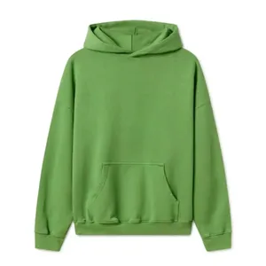 Men's Oversized Solid Green Hooded Sweatshirt Casual French Terry Pullover Autumn Wear 2027 - Product Image 1