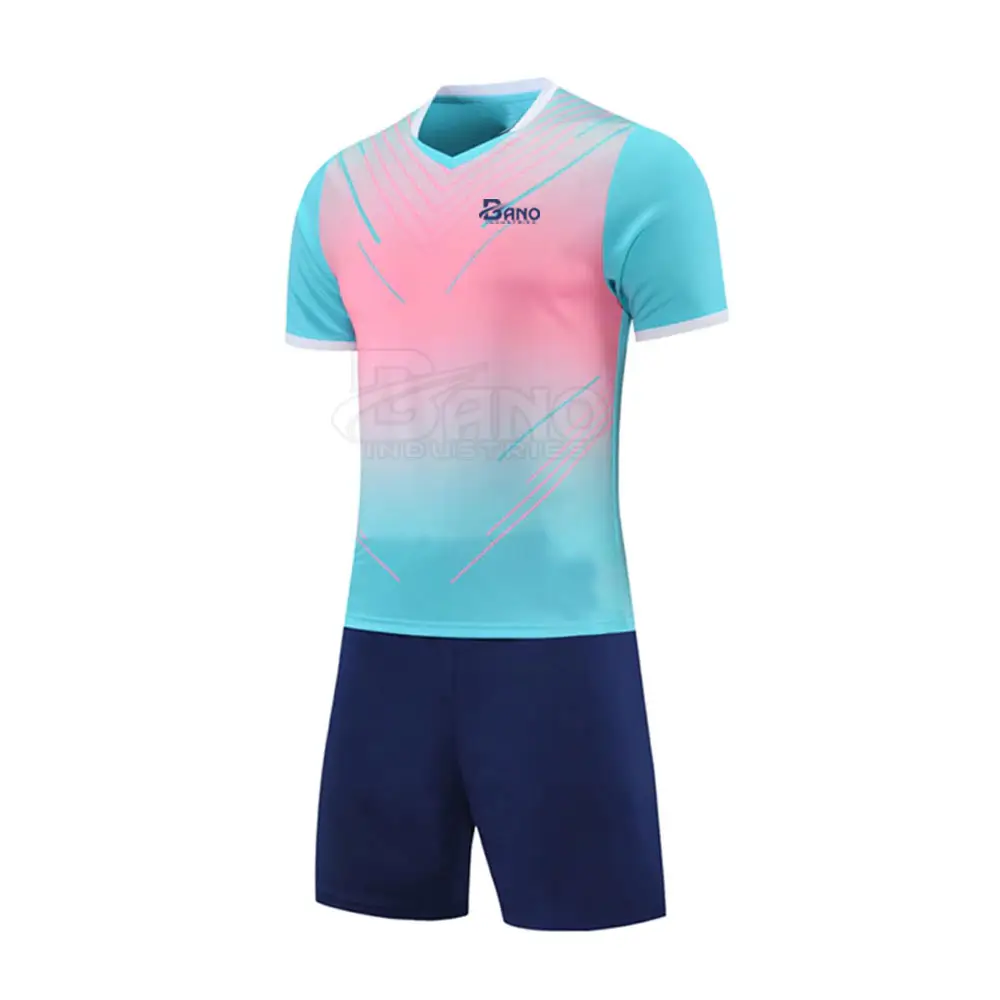 Light Weight Custom Soccer Uniform Latest Design Soccer Uniform Comfortable Plain Soccer Uniform