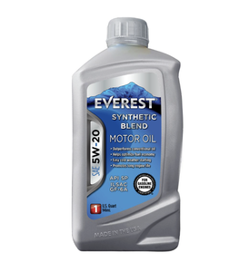 Everest Anti-Wear <b>Synthetic</b> Blend SAE 5W-20 Automotive Lubricant Motor <b>Oil</b> 6 Pack 1 Quart - Product Image 1
