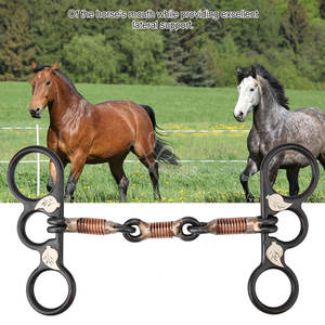 Mors à cheval 5,5 pouces en acier inoxydable, mors à bride à manche court enroulé de fil de cuivre, mors d'entraînement western junior pour vache, réutilisable - Product Image 6
