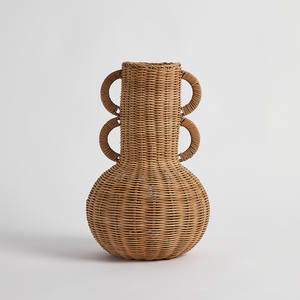 Elevate Rattan Florero Flor Planta Rattan Tabletop Florero Tejido Decoración para el hogar Hecho a mano en Vietnam - Product Image 5