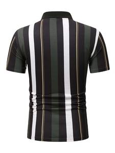 Nouveauté T-shirts polo unis T-shirts polo à la mode manches courtes respirant confortable 100% coton - Product Image 2