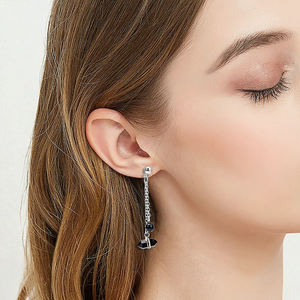 Women's Trendy Dainty S925 Certified 925 Sterling Silver Drop Dangle Hexagon Cut Semi Precious Gemstone Earrings - Product Image 2