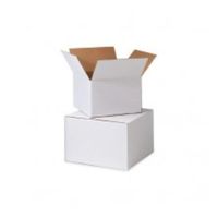 Boîte en carton ondulé blanc en matériaux recyclés biodégradables, laminage mat, revêtement UV |   Emballage Écologique Personnalisable