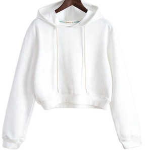 Nueva moda Sudadera con capucha para mujer Top corto de manga larga Ropa de calle de invierno suelta con estilo - Product Image 3