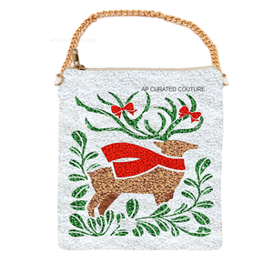 Sac de téléphone portable perlé à la main personnalisé fabriqué en Inde pour les fêtes de Noël et les cadeaux de vacances - Product Image 2