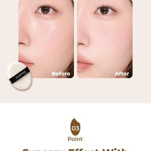 ฟองน้ำแต่งหน้า DEAR.MAY เนื้อนุ่มพิเศษ ซักได้ สำหรับใช้กับรองพื้น รูปทรงข้าวเหนียว พร้อมฉลาก บรรจุในกล่อง - Product Image 2