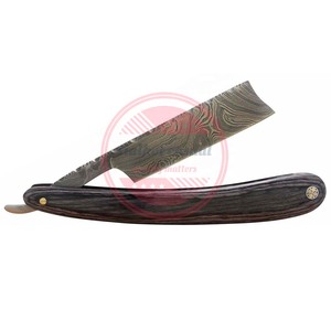 Rasoir droit pliable en acier damas fait à la main pour hommes - Product Image 4