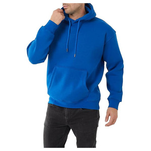 Sweat-shirt et pull à capuche pour homme en tissu tricoté, manches longues, écologique, respirant, impression de logo personnalisée avec poche - Product Image 1