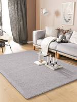 Tapis en laine de Nouvelle-Zélande 100% de qualité supérieure, gris, pelucheux, couleur unie, style scandinave de luxe, fait à la main, durable