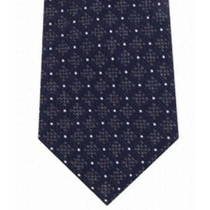 Cravatta da Uomo Michael Kors Lussuosa Blu Elegante Taglia Regolare in Seta Casual Classica con Stampa Jacquard Motivi Floreali e Animali Confezione Regalo - Product Image 3