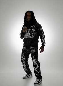 Oem Manufactures Fashion Rhinestone Track suit Solid Color Rhinestone Track suit Casual Wear Track suit Custom Logo Tracksuit - Product Image 2