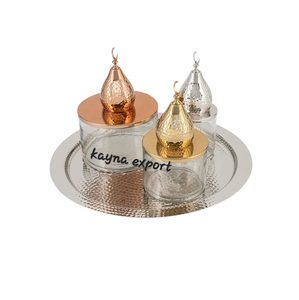 Boîte de rangement moderne en métal gaufré pour aliments au fini argenté prix de gros - Product Image 4