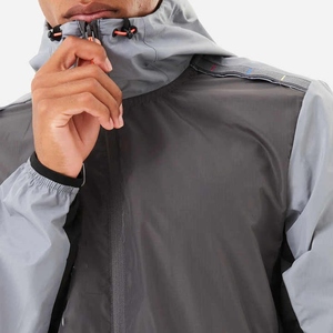 Ropa deportiva de dos piezas personalizada para hombre, chaqueta cortavientos de nailon y poliéster de verano, traje fino de Cordura para correr en pista - Product Image 4