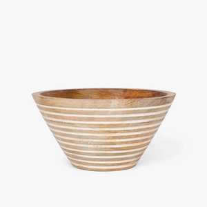 Bol décoratif en bois émaillé rose à motif cachemire, plat de service rond en bois de manguier à motif monochrome, pour intérieurs modernes et minimalistes - Product Image 4