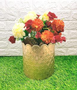 Maceta de oro de Metal con diseño en relieve decorativo moderno para uso en el jardín del restaurante doméstico a bajo precio - Product Image 5