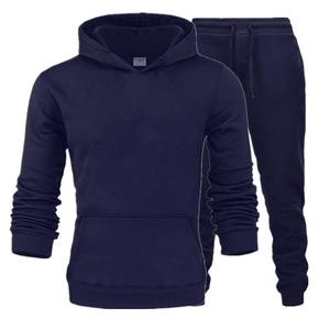 Venta al por mayor de ropa deportiva para hombre, chándales de alta calidad 95% poliéster 5% Spandex tejido de cuatro vías, traje deportivo de invierno sólido elástico - Product Image 2