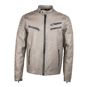Chaqueta de Cuero Genuino de Lujo para Hombre, Talla Grande, Estilo Motero Vintage, Cierre de Cremallera, Impermeable, Resistente al Viento, Ropa Casual de Calle para Invierno - Product Image 3
