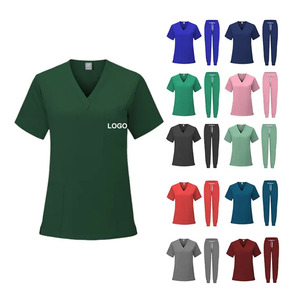Conjuntos de uniformes de verano personalizados, uniforme médico de belleza antiarrugas, con cuello en V Tops, traje de enfermería, uniformes de hospital para mujeres - Product Image 4