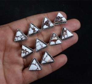 ต่างหูพลอยแจสเปอร์รูปม้าป่าธรรมชาติทำด้วยมือสำหรับผู้หญิงรูปแบบสันติภาพเครื่องประดับแฟชั่น - Product Image 2