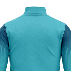 <b>Mens</b> Aqua Teal Gradient Quarter Zip Sweatshirt Soccer Training <b>Top</b> Football Tracksuit Pullover Long Sleeve 1/4 Zip <b>Top</b> Wholesale - Product Image 5