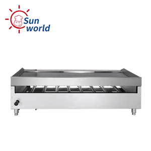 Giấy chứng nhận ETL thương mại thiết bị nhà bếp 60 "Tabletop gas Flat <span class=keywords><strong>Top</strong></span> Hamburger Nướng Vỉ nướng - Product Image 2