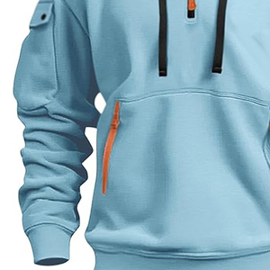 Sudadera con capucha personalizada para hombre con estilo al por mayor 100% algodón diseño liso muestra gratuita de OEM traje de invierno ropa polar - Product Image 6