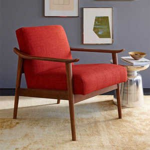 Hot Selling Low Price Simplicity Home Furniture Solid <b>Wood</b> <b>Frame</b> Handmade Sponge Cushion Leisure Living Room <b>Sofa</b> Chair - Product Image 3