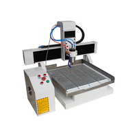 Mini routeur CNC 4040 3 axes avec commande RichAuto, broche simple 2,2 kW, moteur à engrenages à refroidissement par eau pour pierre, marbre, jade, aluminium, cuivre