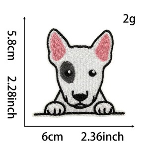 แผ่นรีดติดหมวกรูปสุนัขสำหรับตกแต่งงานเย็บปักลายเสื้อผ้าแผ่นปะติดสำหรับสุนัขงานประดิษฐ์ทำมือรูปสุนัขน่ารัก - Product Image 4