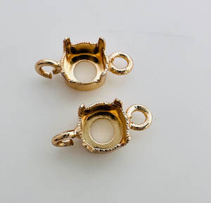 Componente de Joyería Chapado en Oro de 14k sobre Plata 925, Conector de Colgante Cuadrado de 5x10mm, Accesorios Hechos a Mano para la Creación de Joyas - Product Image 3